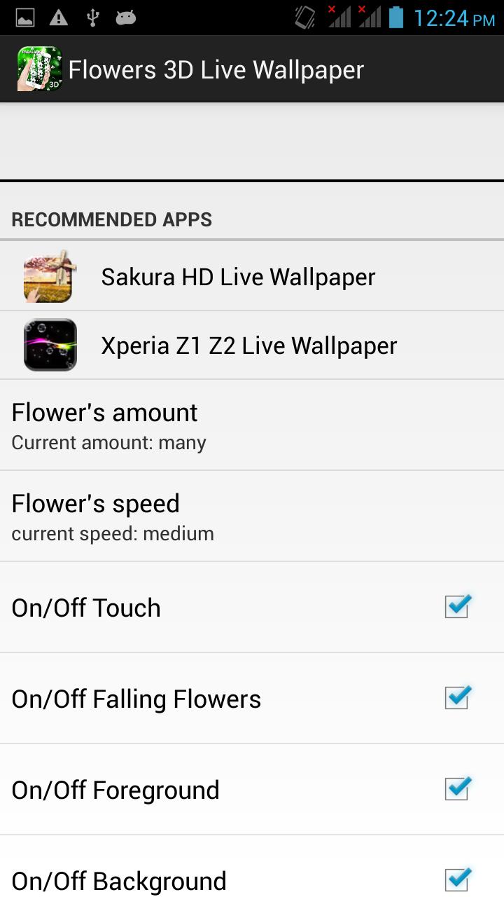 Flowers 3D live wallpaper