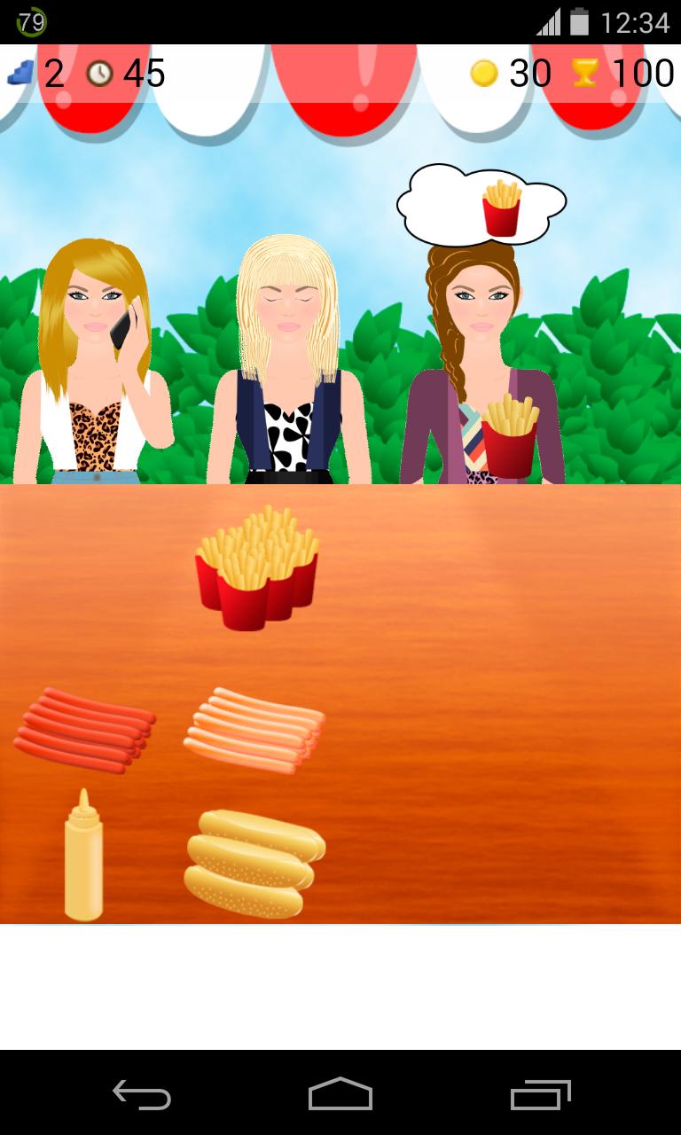sell hot dogs game