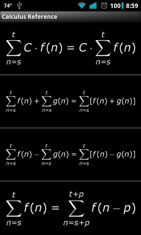 Calculus Reference