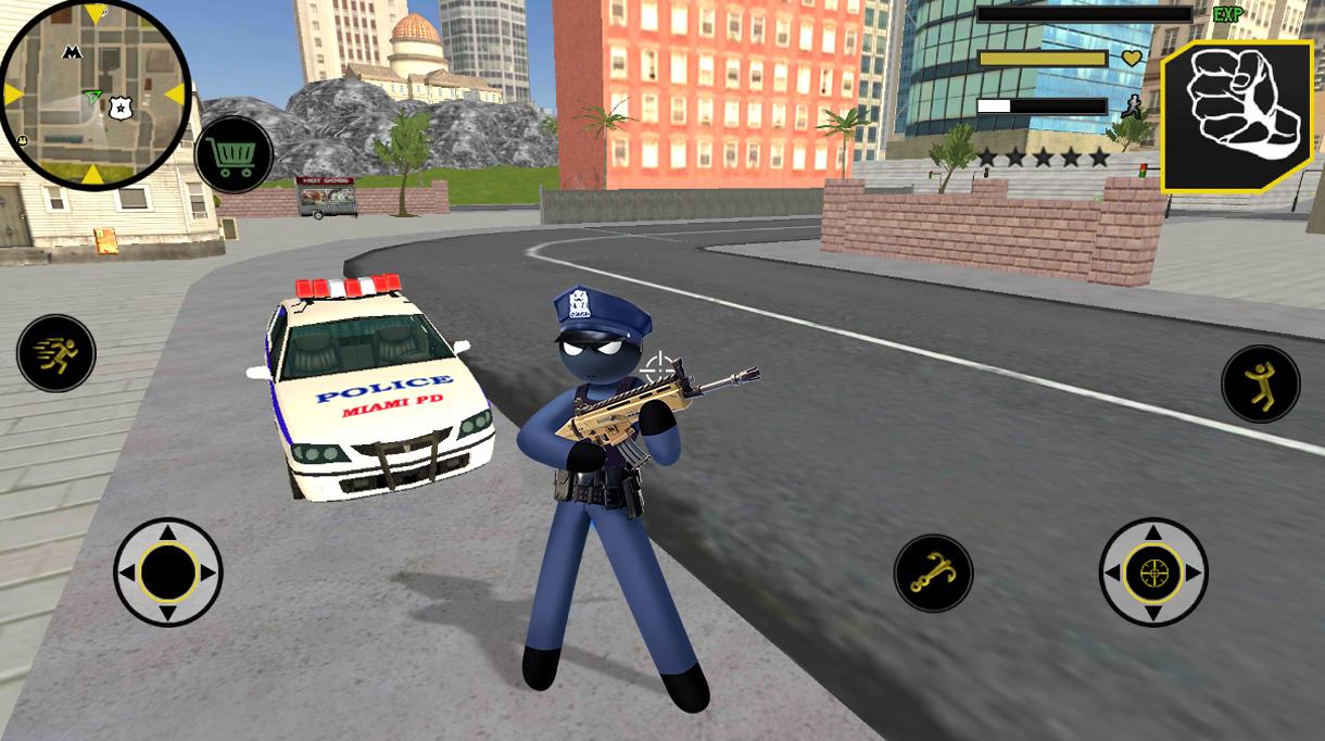 US Police Stickman Rope Hero
