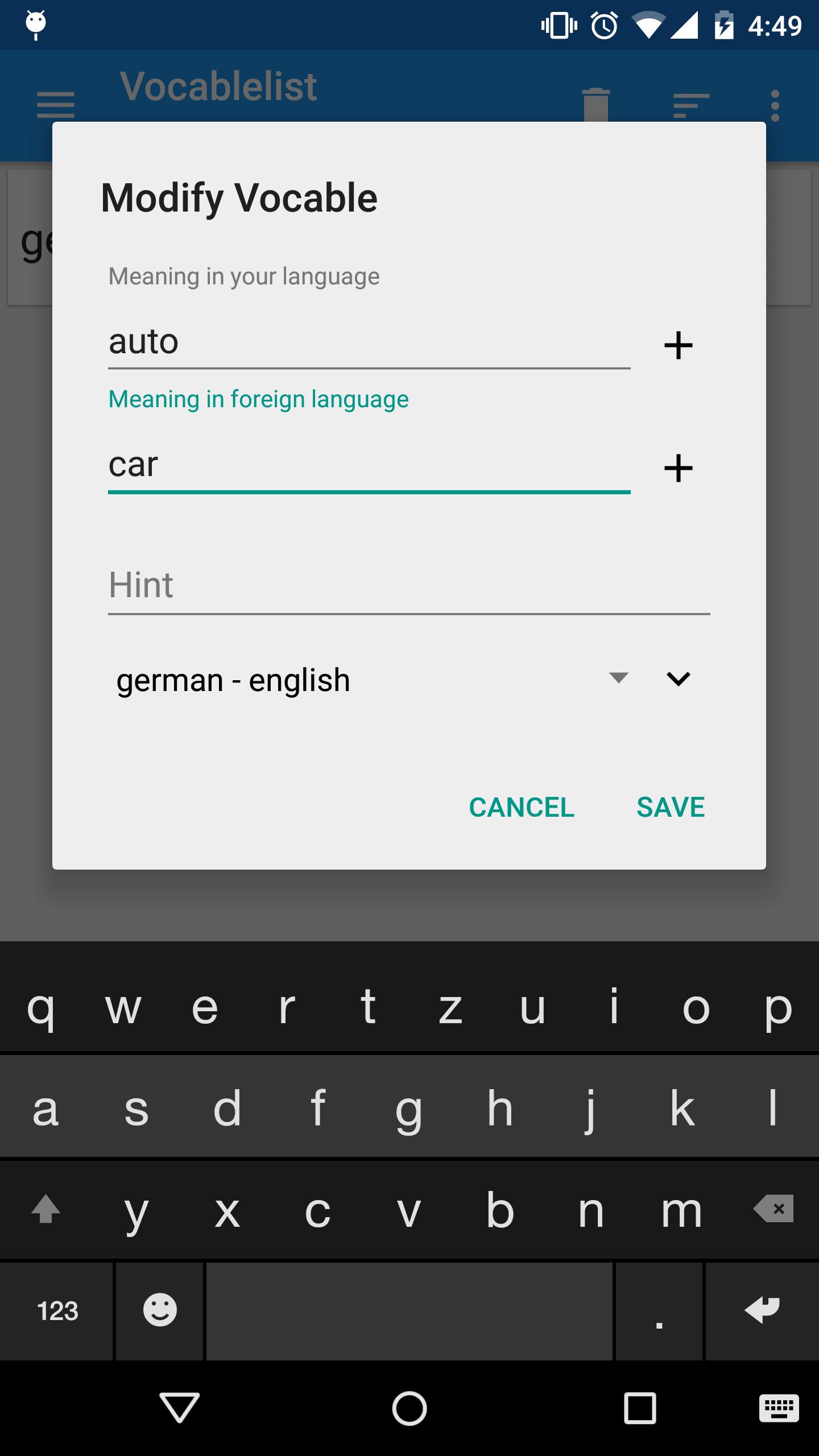 Vocabletrainer