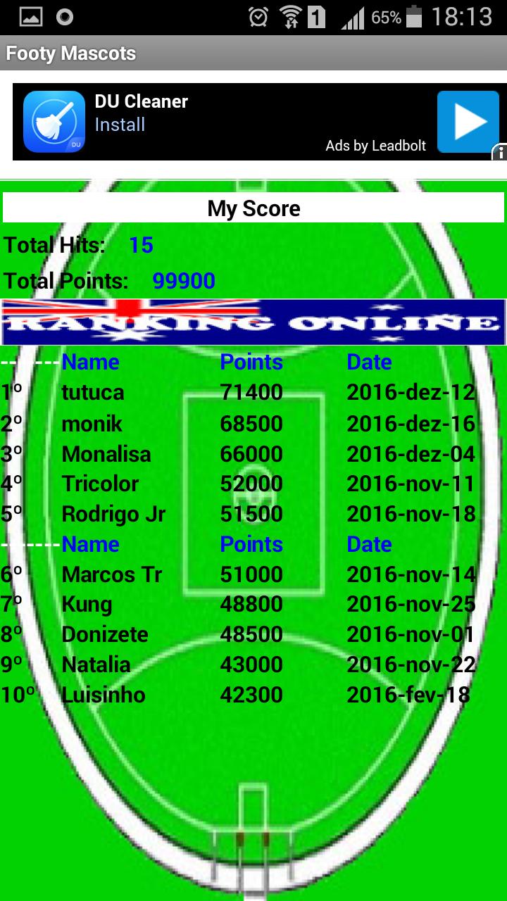 Footy Mascots