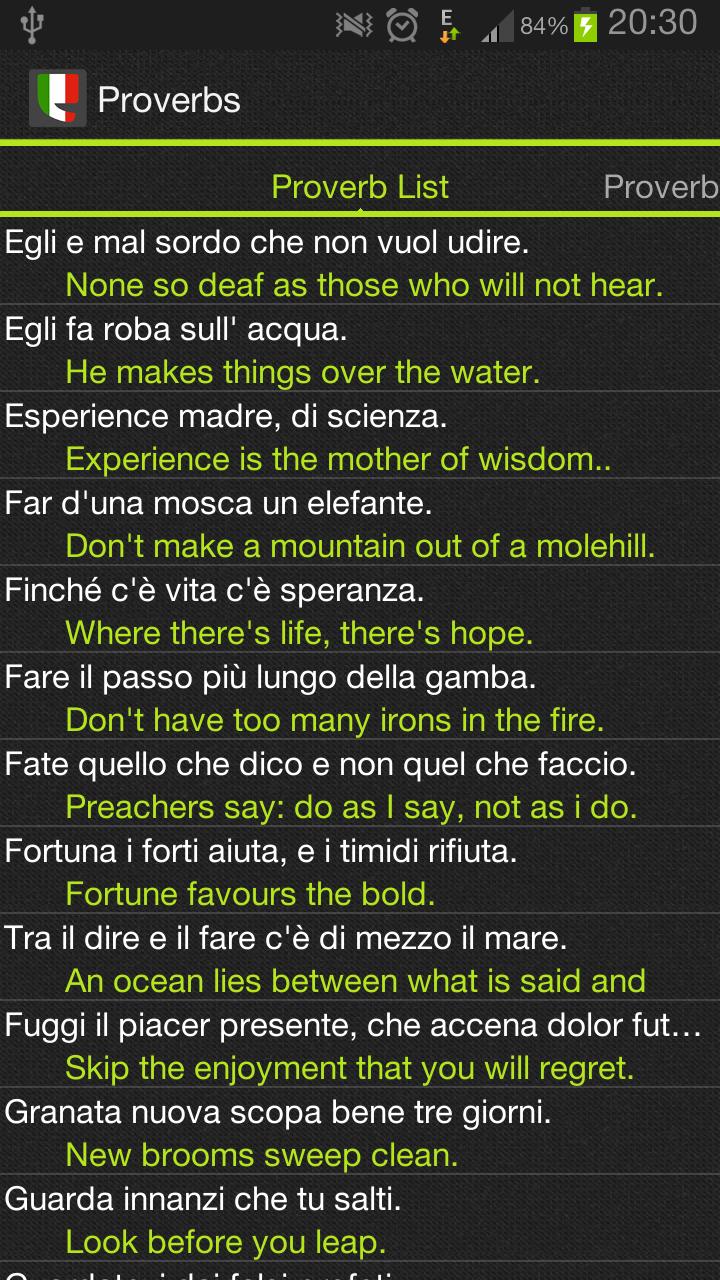 Italian Proverbs