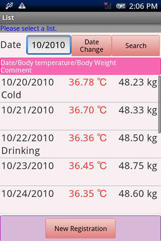 BasalBodyTemperature Rec Lite