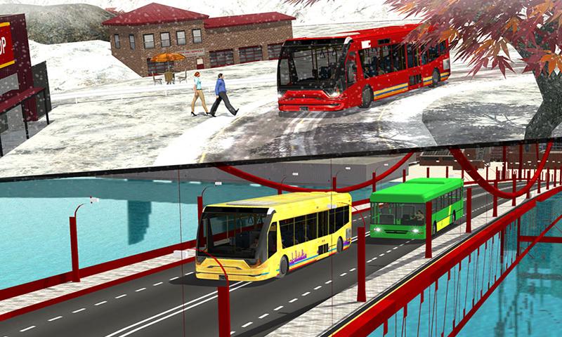 Snowy Bus Drive