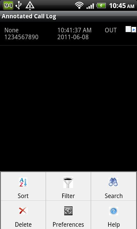 Annotated Call Log