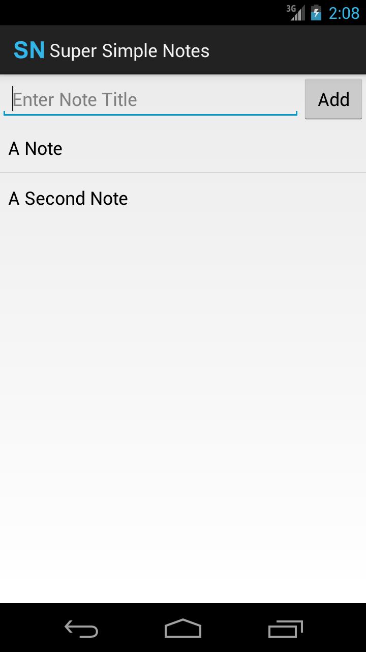 Super Simple Notes