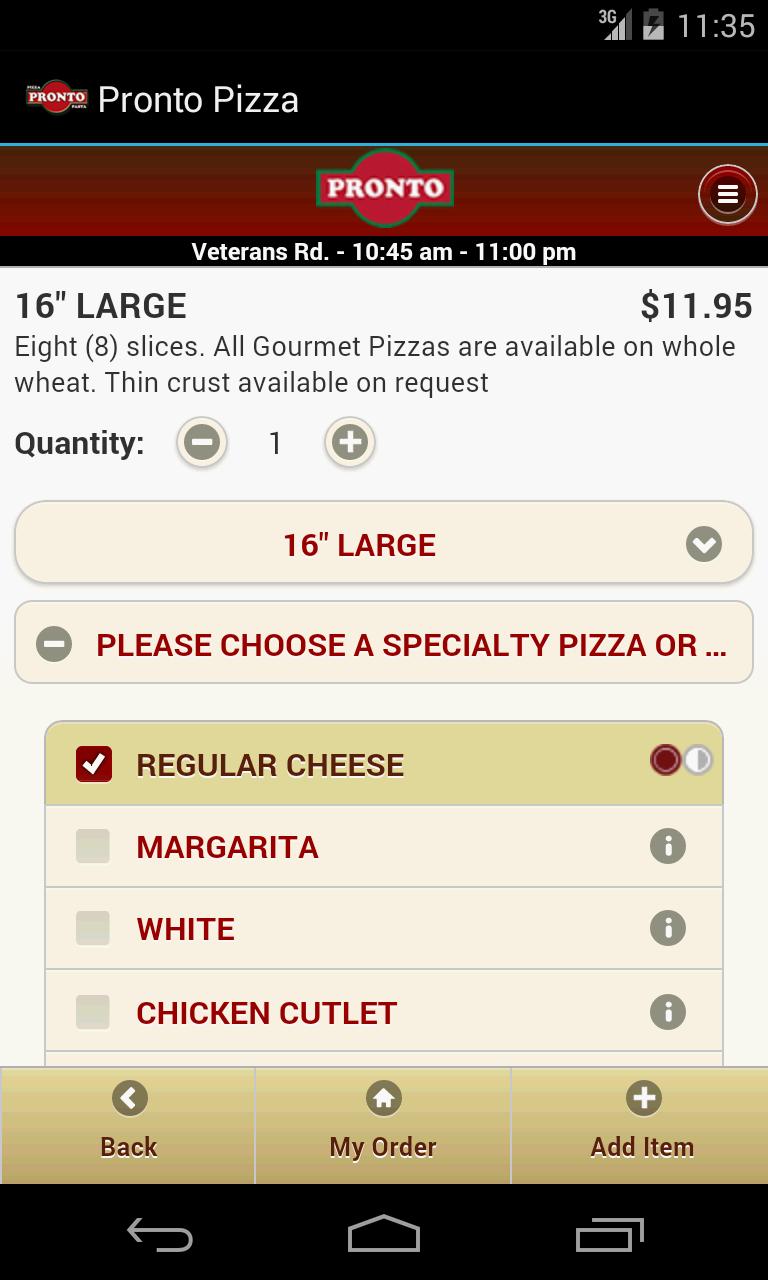 Pronto Pizza