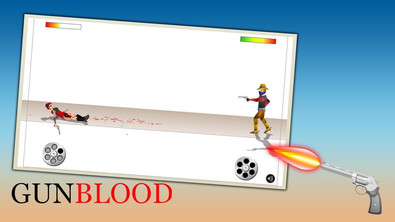Western Cowboy Gun Blood