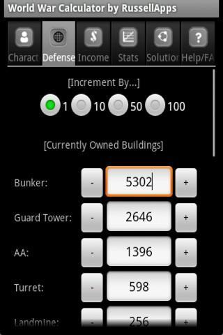 World War Calculator
