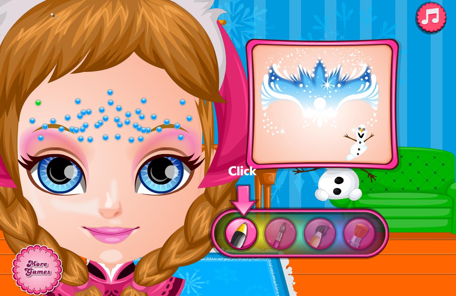 Baby Frozen Face Painting