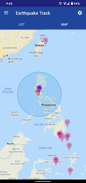 Earthquake Track