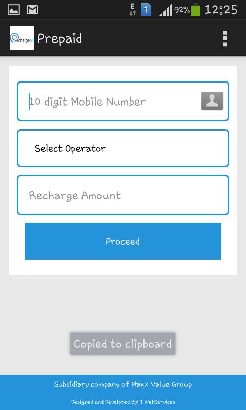 Recharge Bill