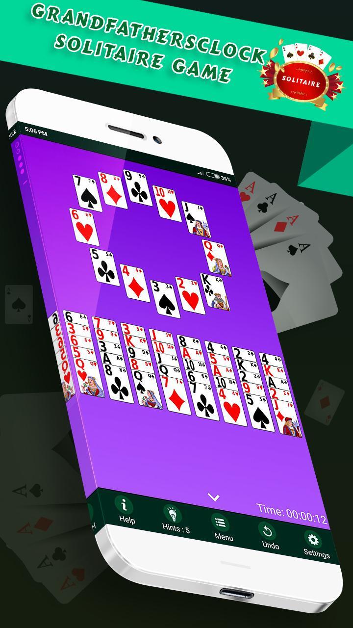 Grandfather's Clock Solitaire  - Classic Card Game