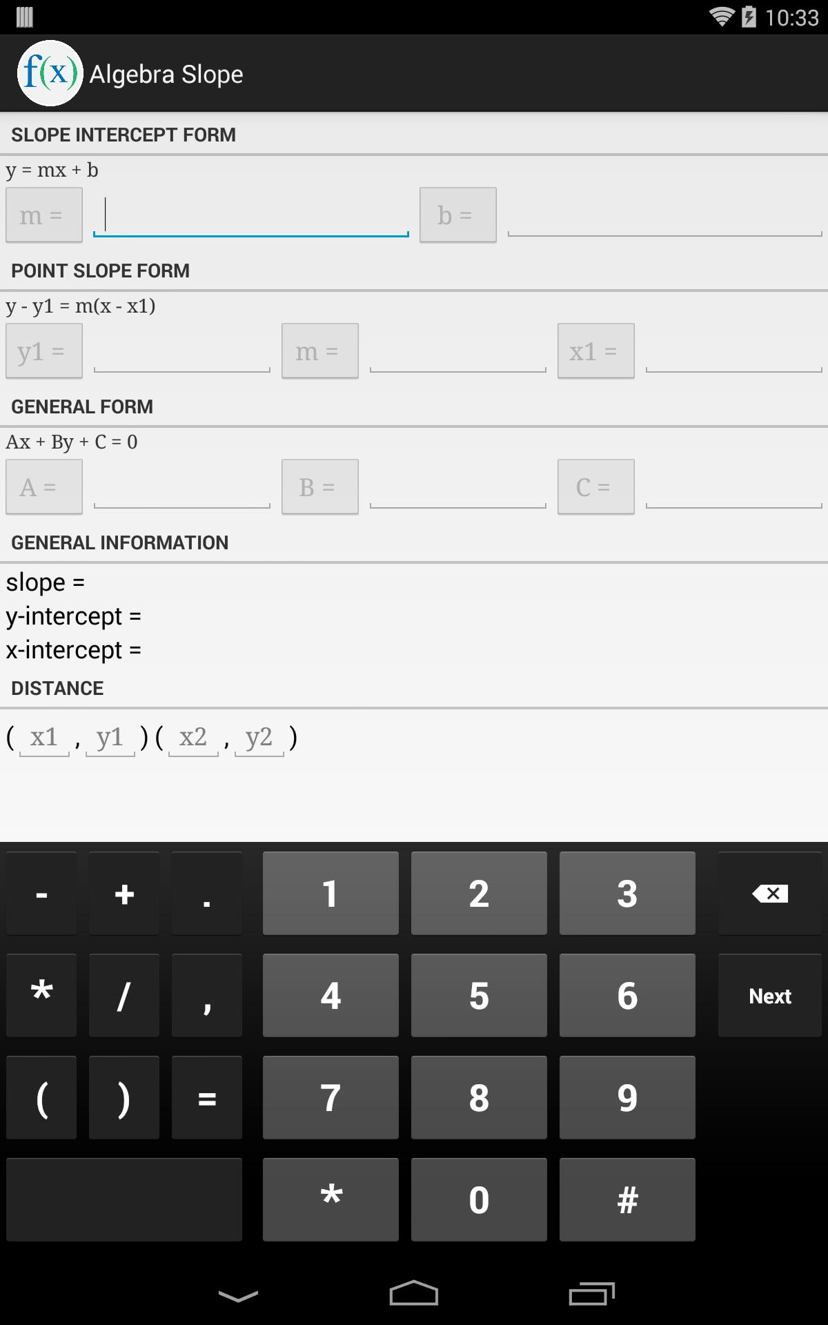 Algebra Slope