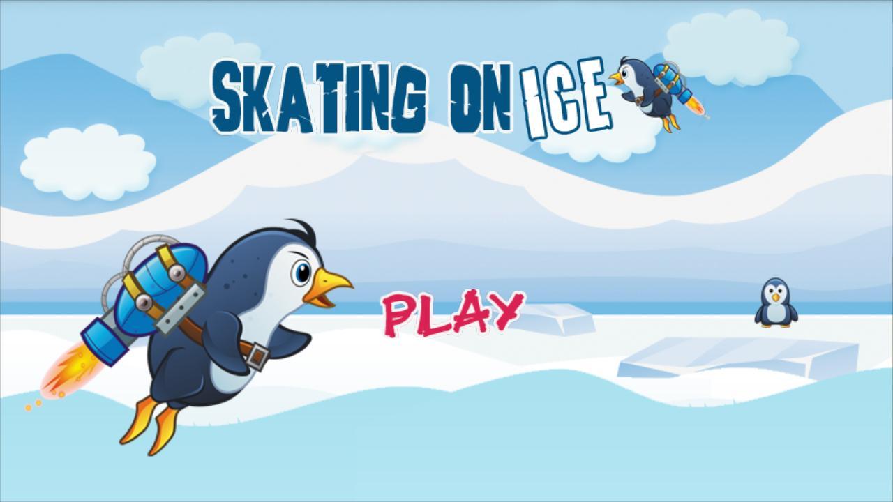 penguin Skating on ice