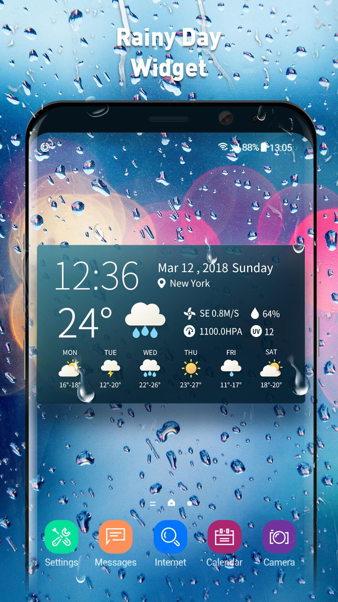 Real-time weather temperature report & widget