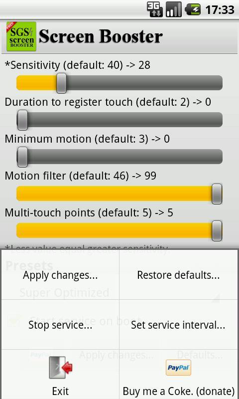 SGS Touchscreen Booster
