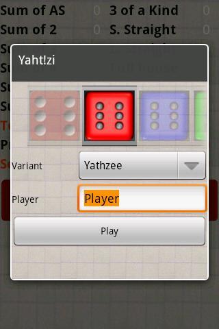 Yacht Dice Game