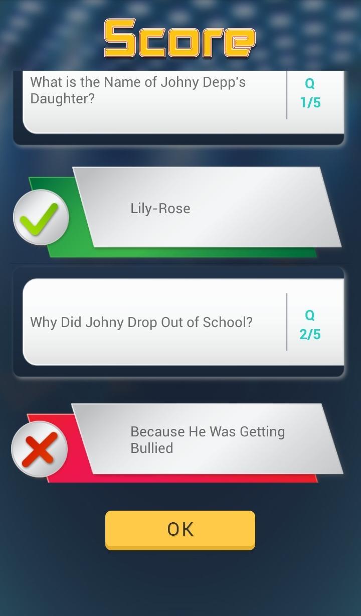 Johnny Depp Quiz