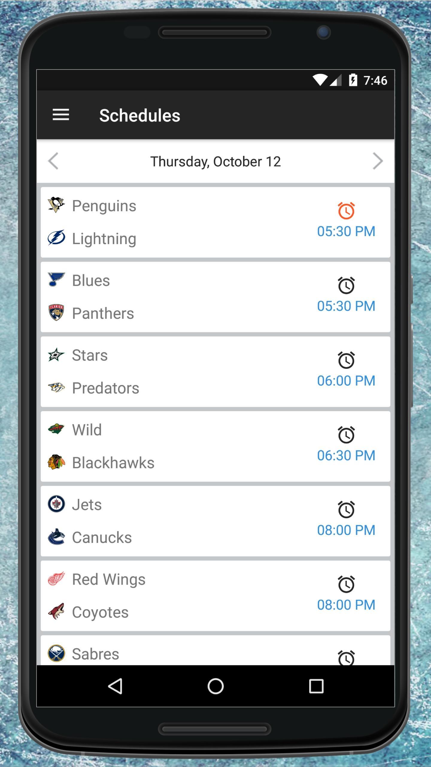 Hockey NHL 2018 Schedule, Live Score & Stats