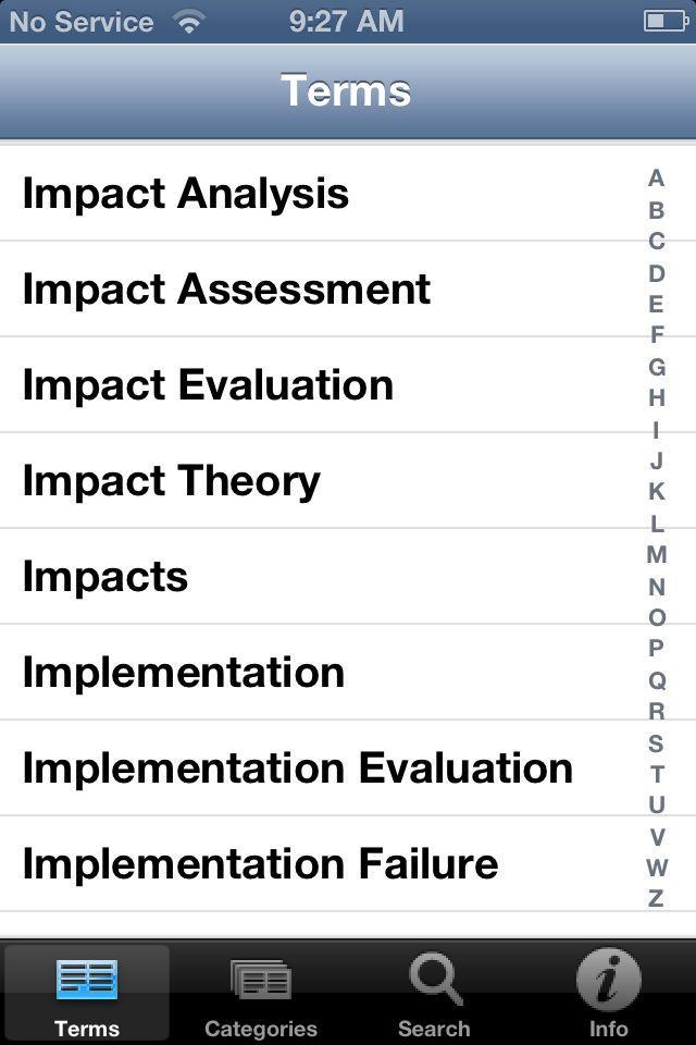Evaluation Glossary