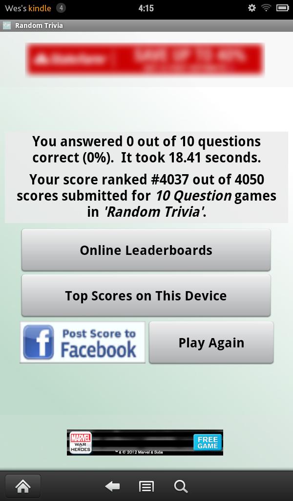 Random Trivia