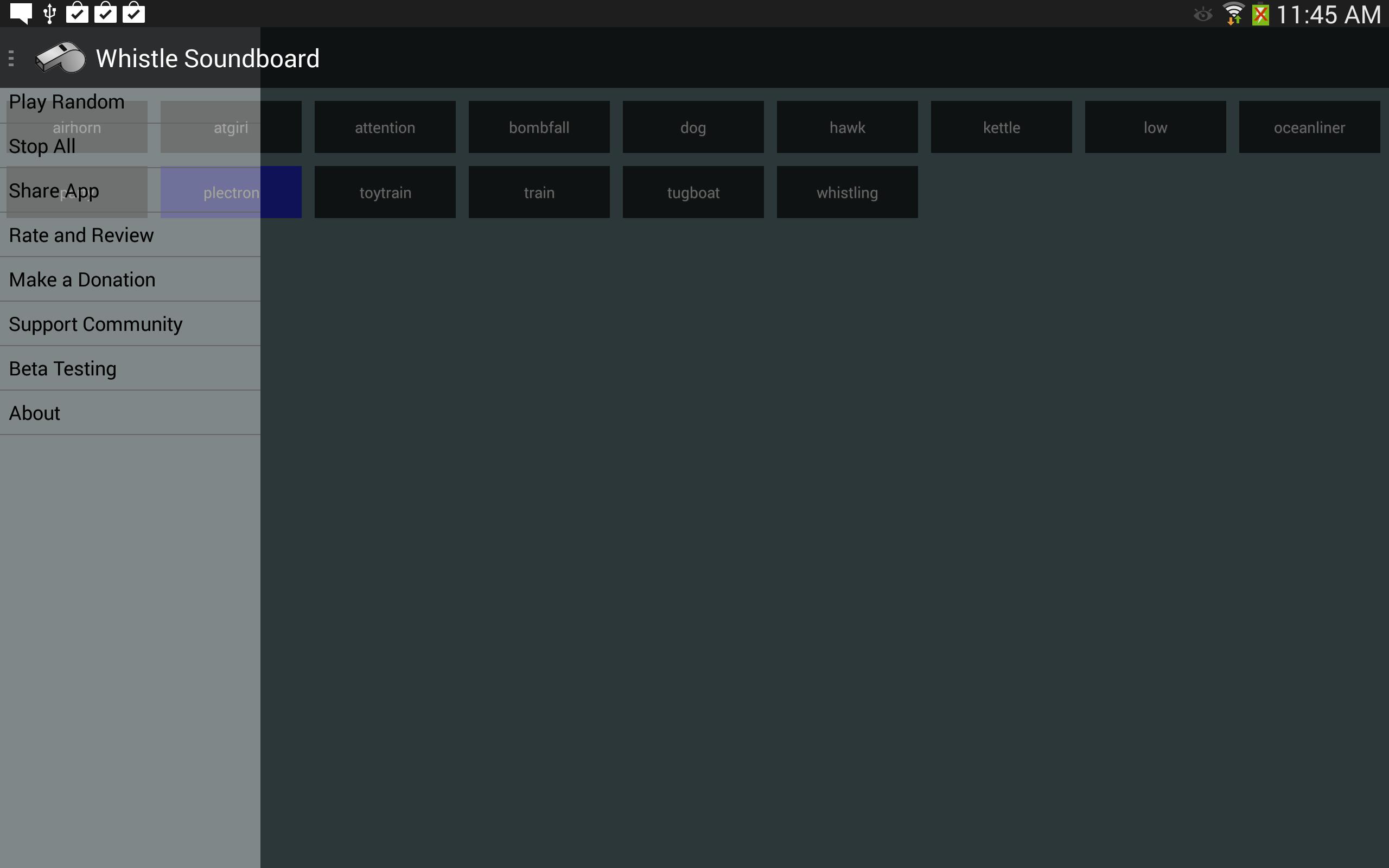 Whistle Soundboard