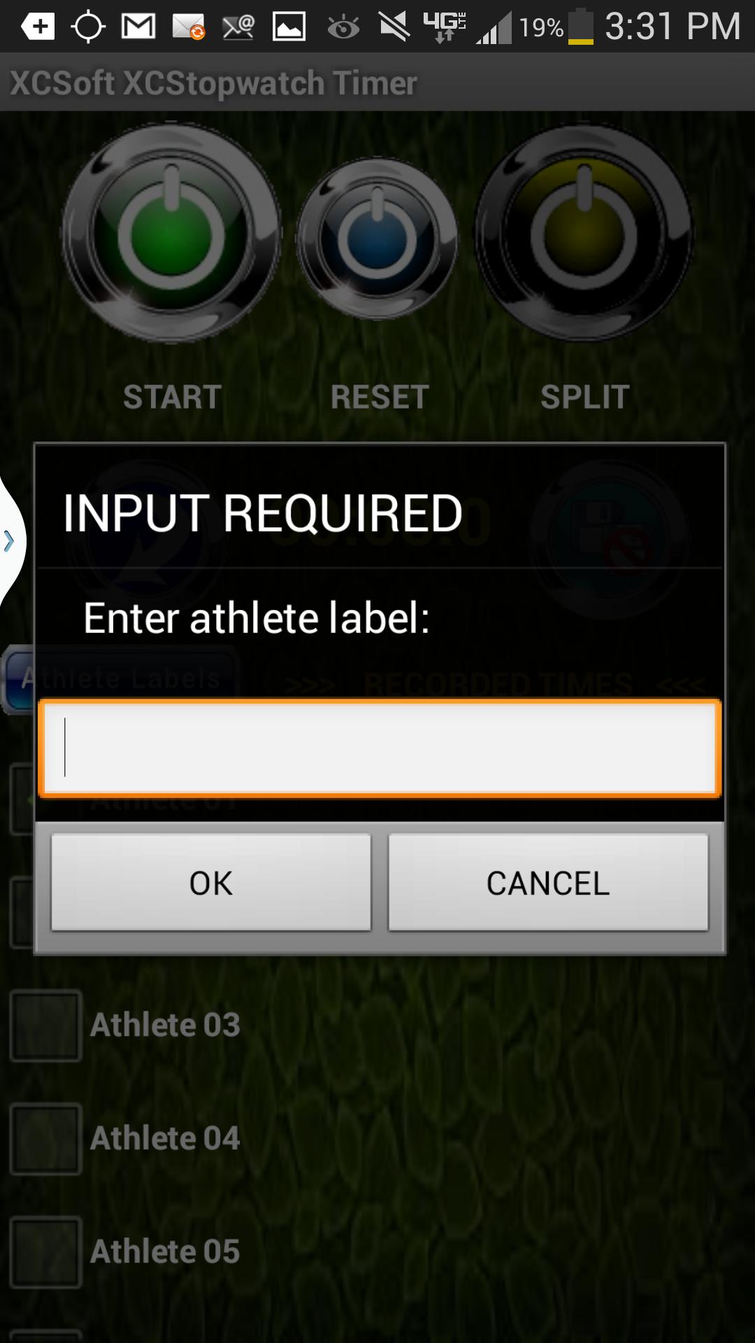 XC Stopwatch Timer