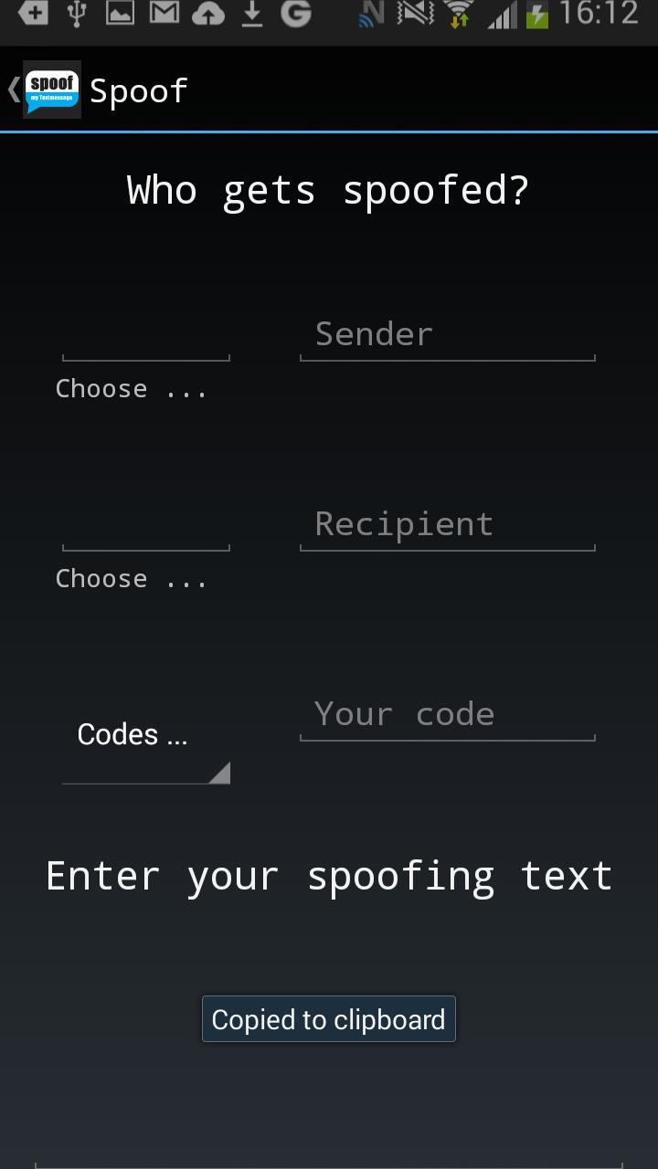 Spoof Text Message