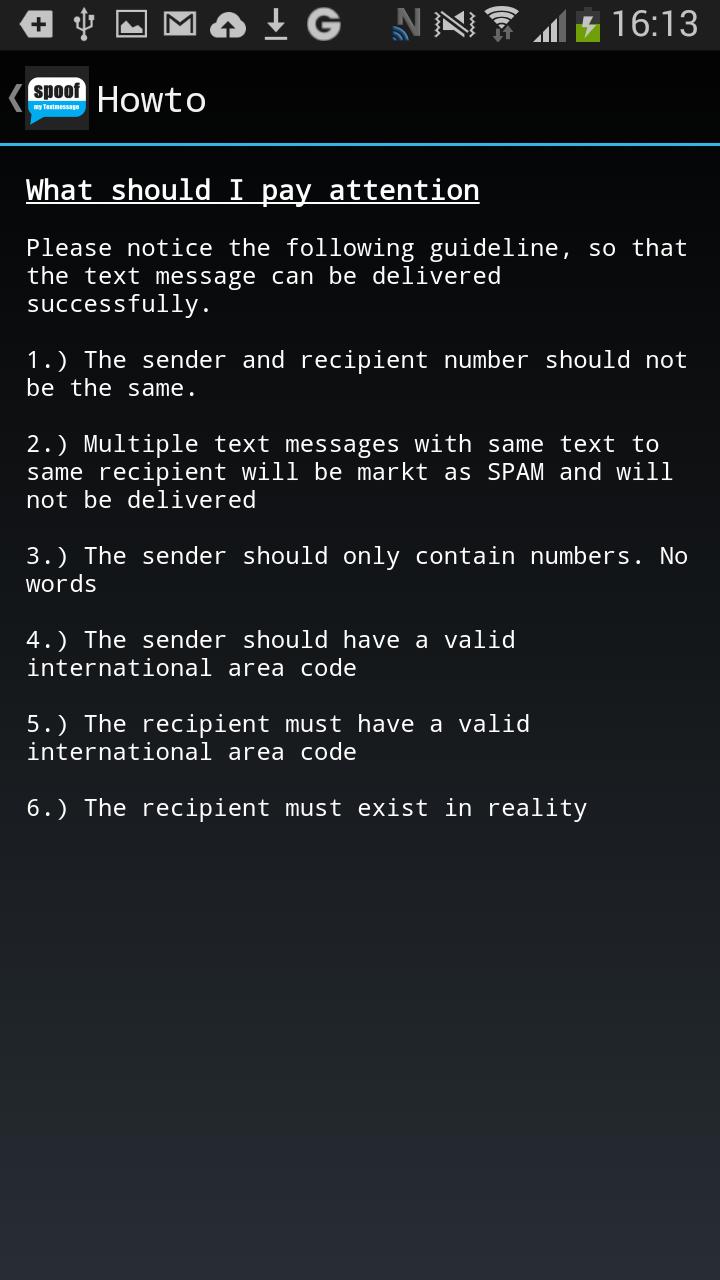 Spoof Text Message