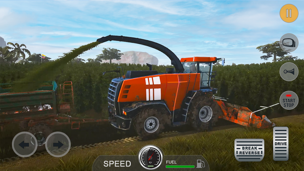 Village Driving Tractor Games