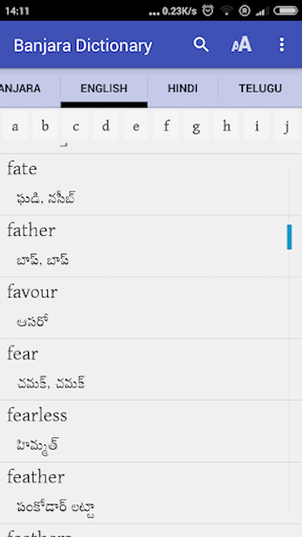 Banjara Dictionary