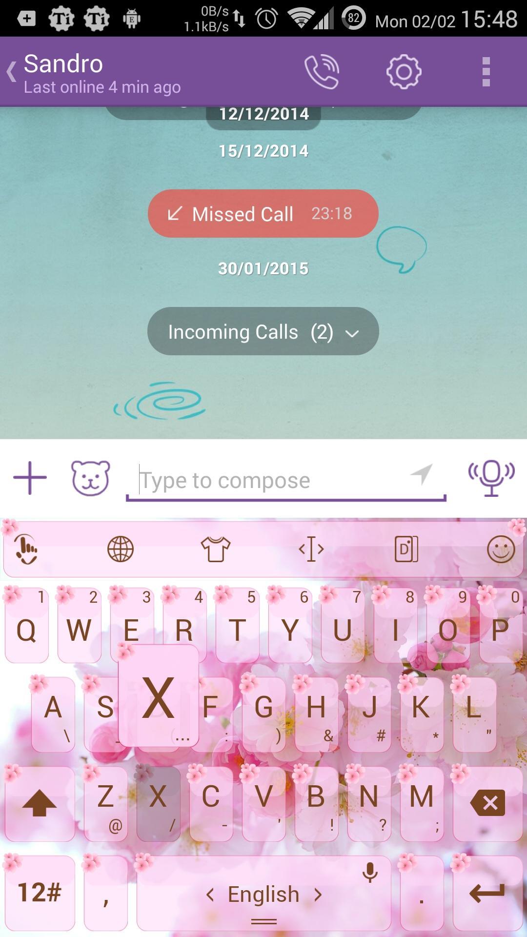 Keyboard Theme ValentineCherry