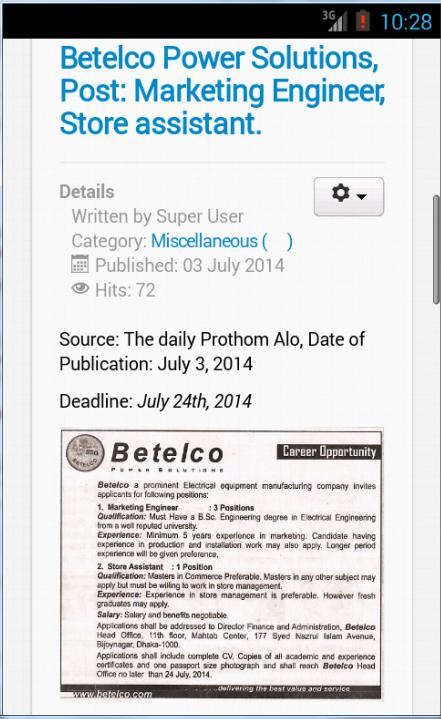 Job Circular
