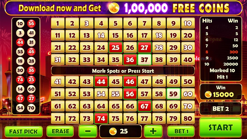 Prime Keno Games:Vegas Lottery