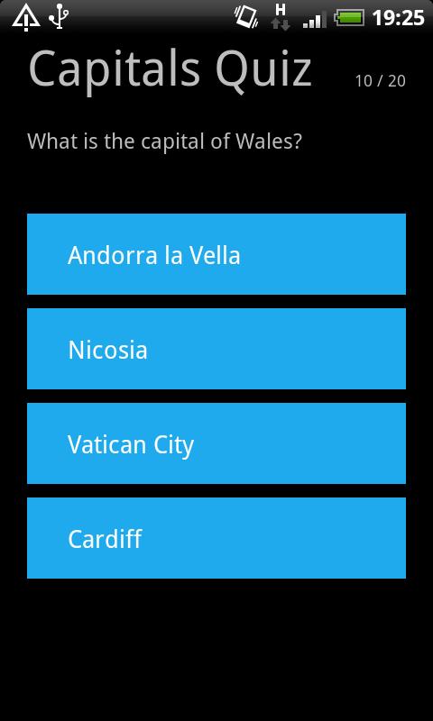 Capital Cities Quiz