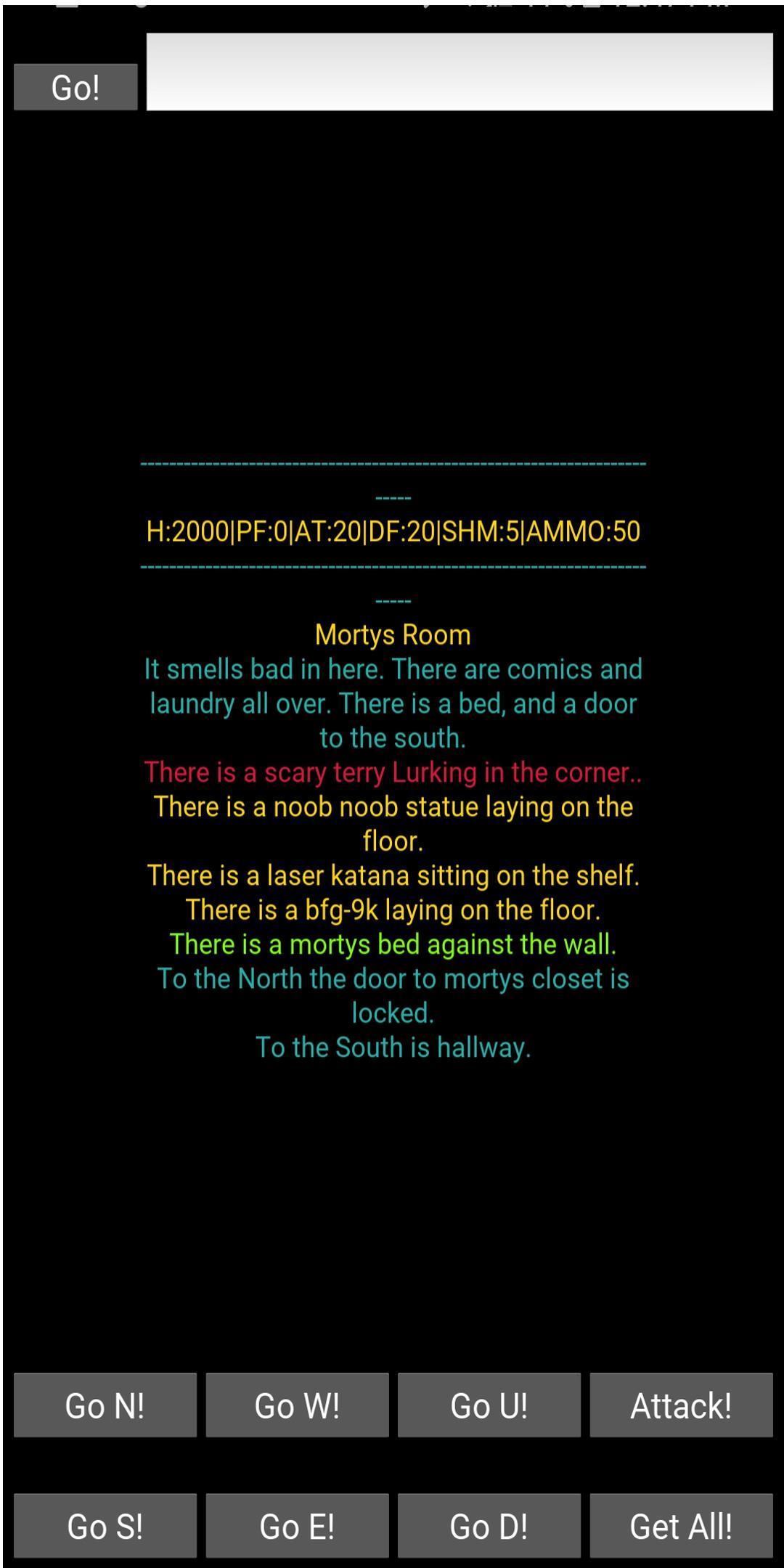 Rick and Morty Text Adventure