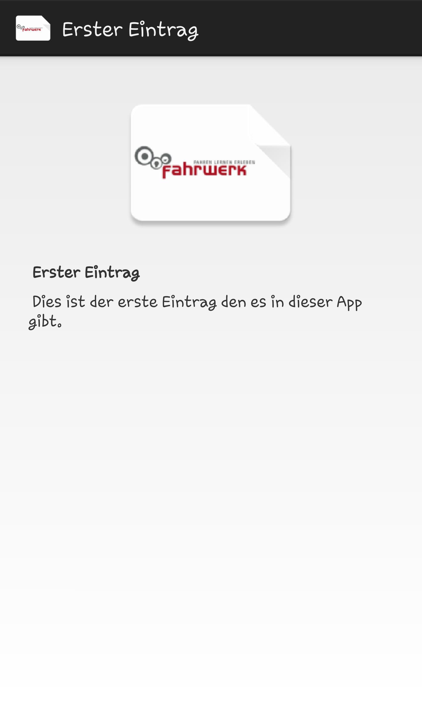 Fahrschule Fahrwerk