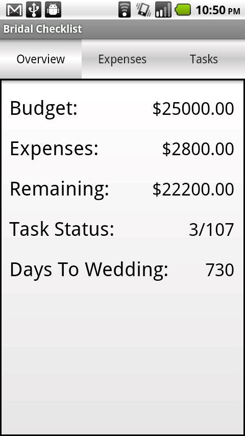 Bridal Checklist