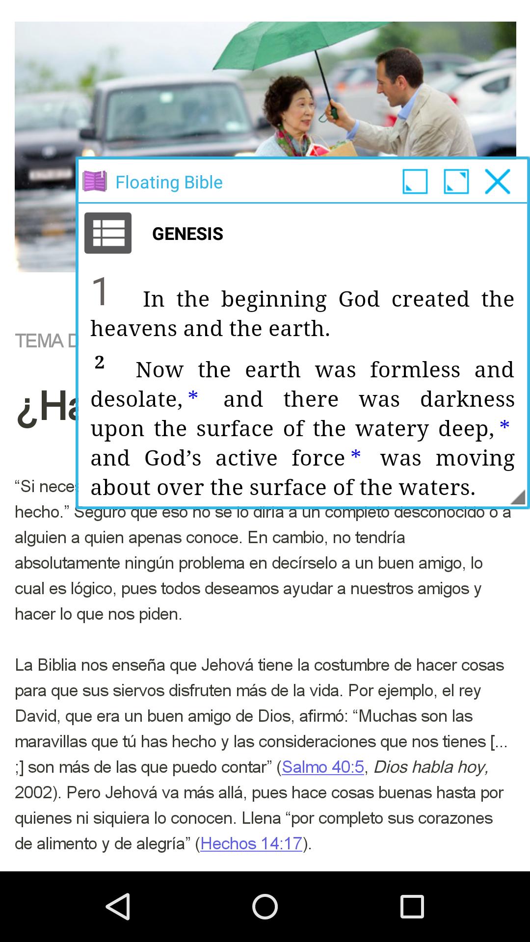 Floating Bible