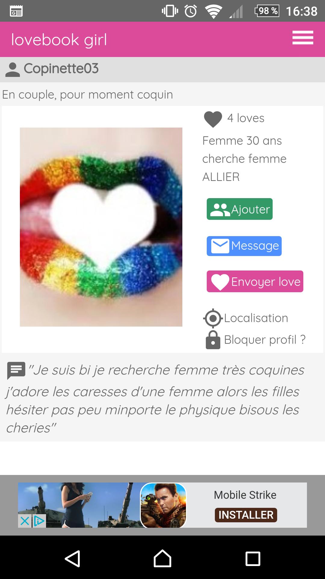 Rencontre lesbienne
