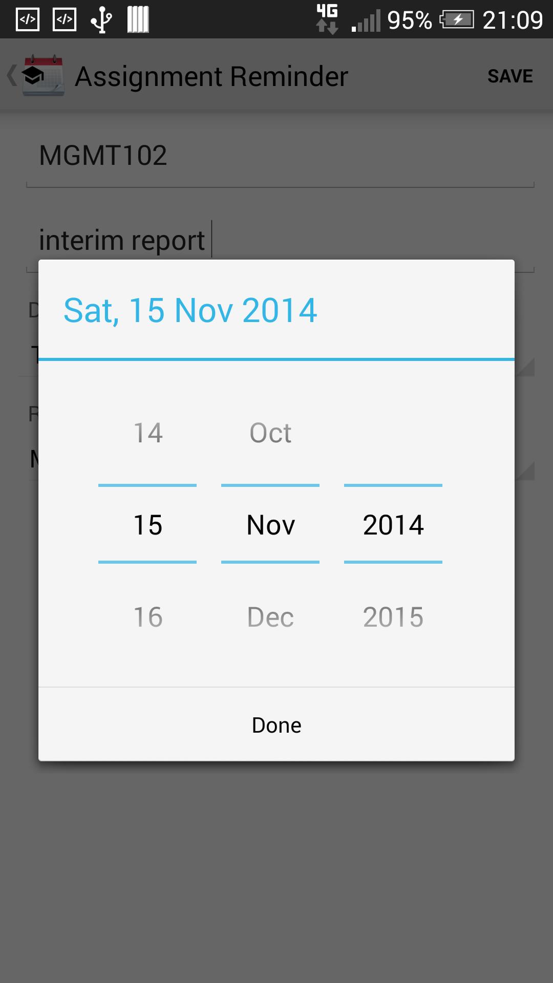 Assignment Reminder