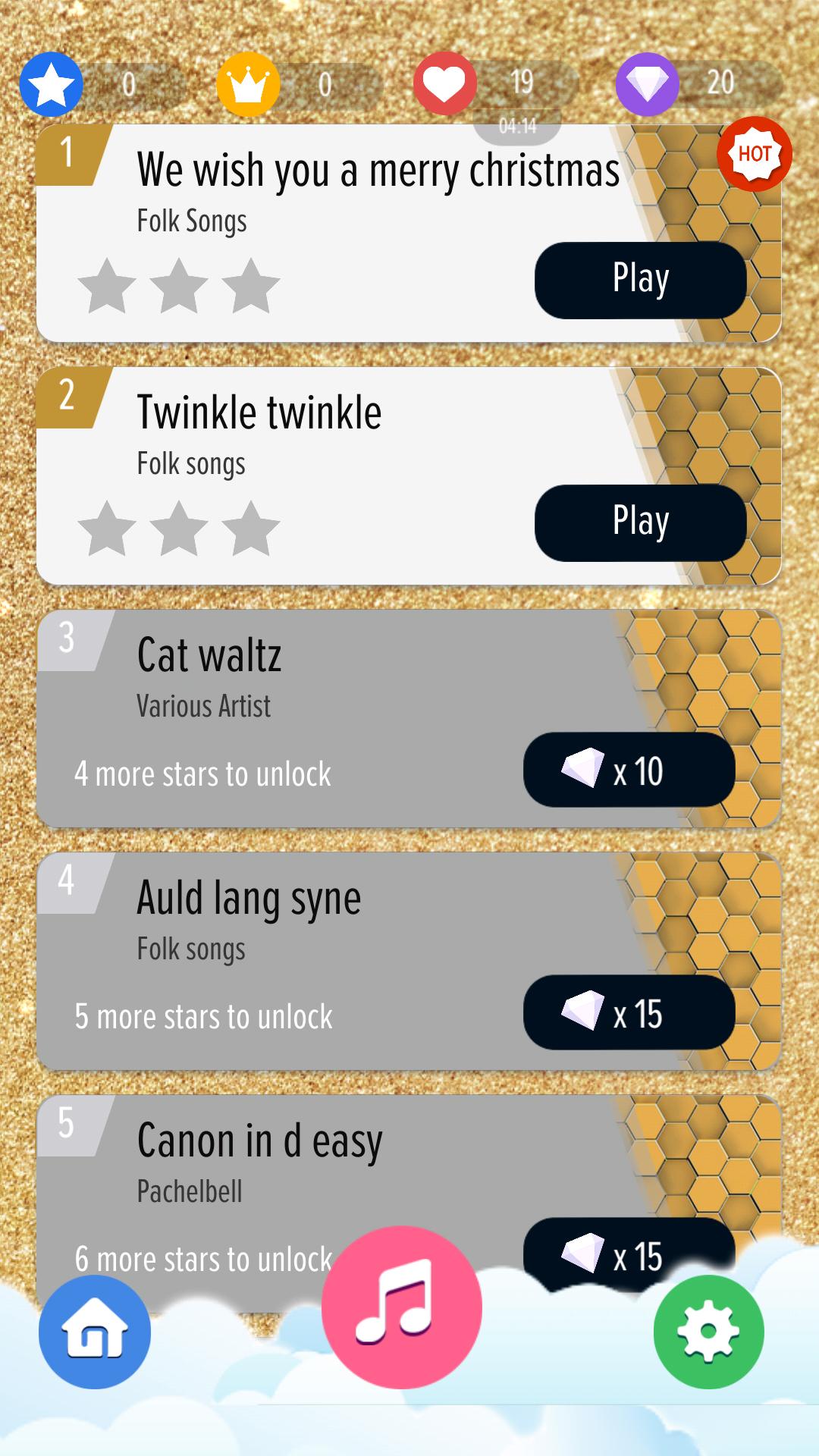 Perfect piano gold