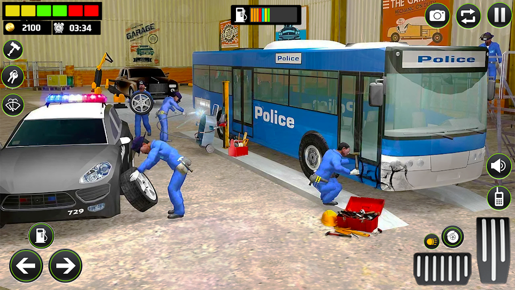 Gas Station Police Car Parking