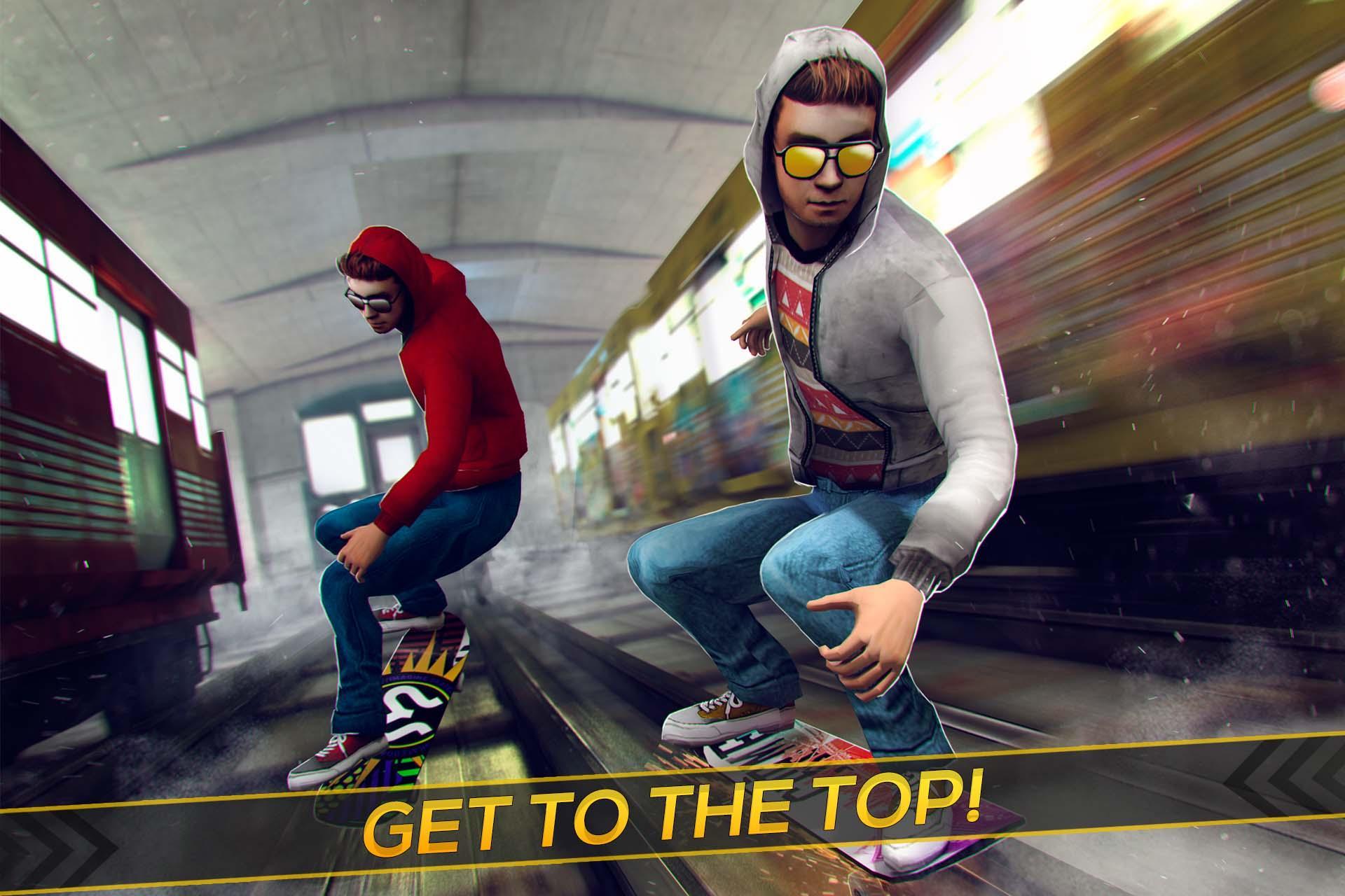 Subway Skateboard Ride Tricks