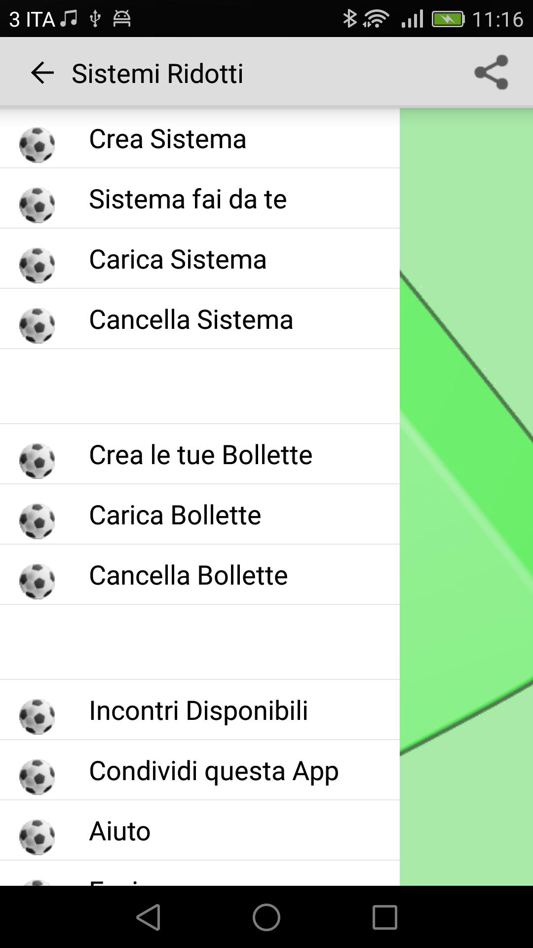 Reduced systems for  betting