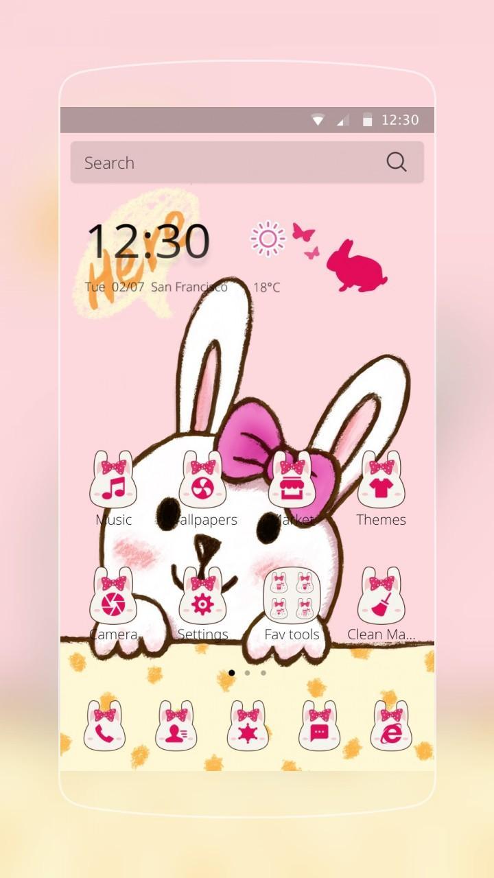 Pink Rabbit Bow