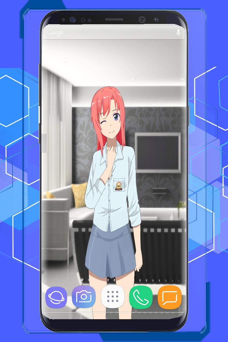 Anime Schoolgirl Interactive Live Wallpaper