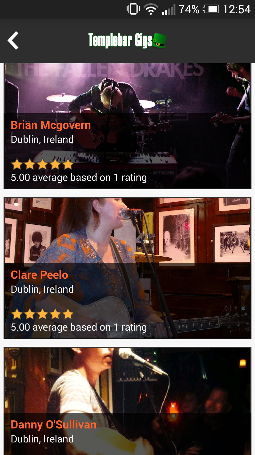Templebar Gigs